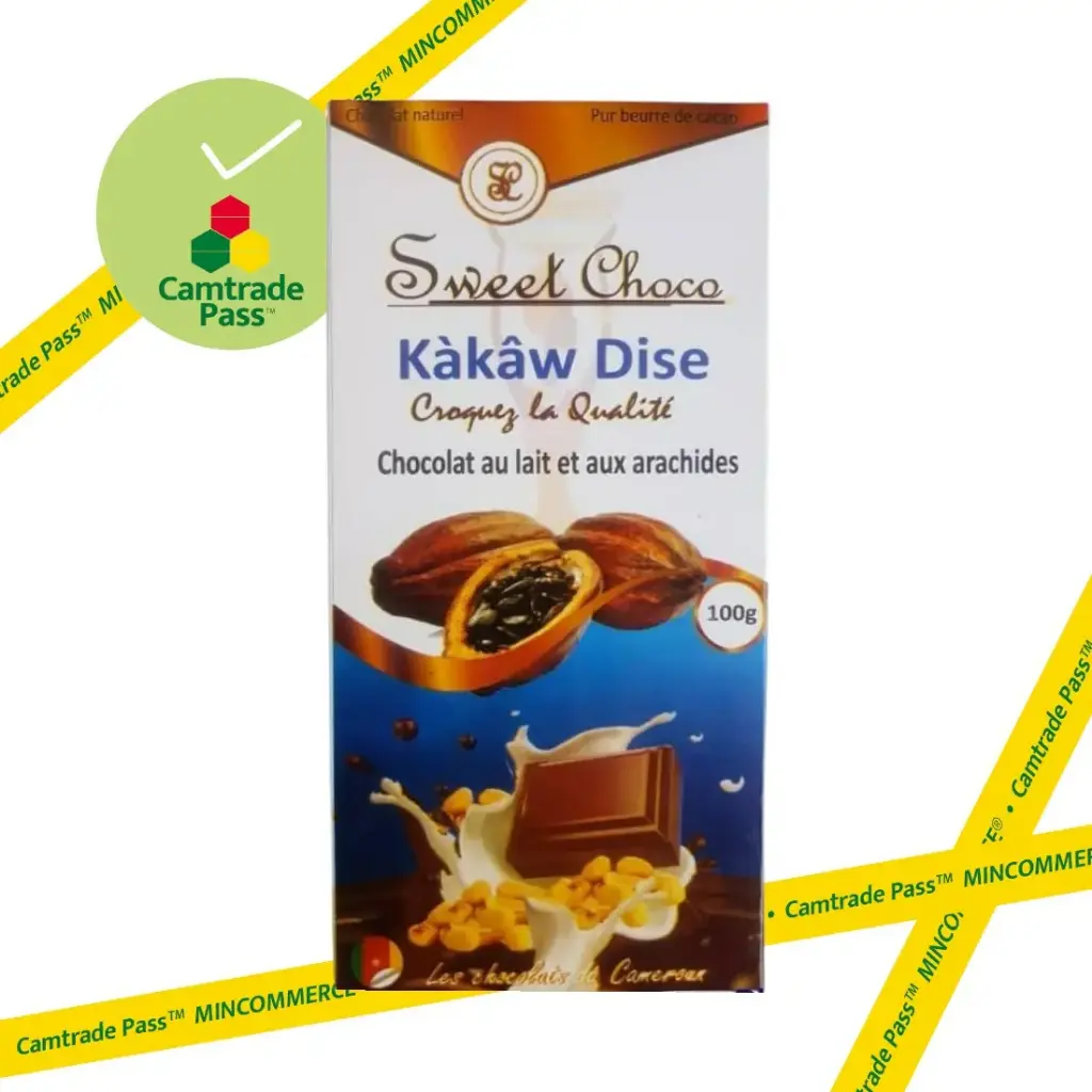 Sweet Choco Kakaw Dise Chocolat au lait et  aux arachides 75g